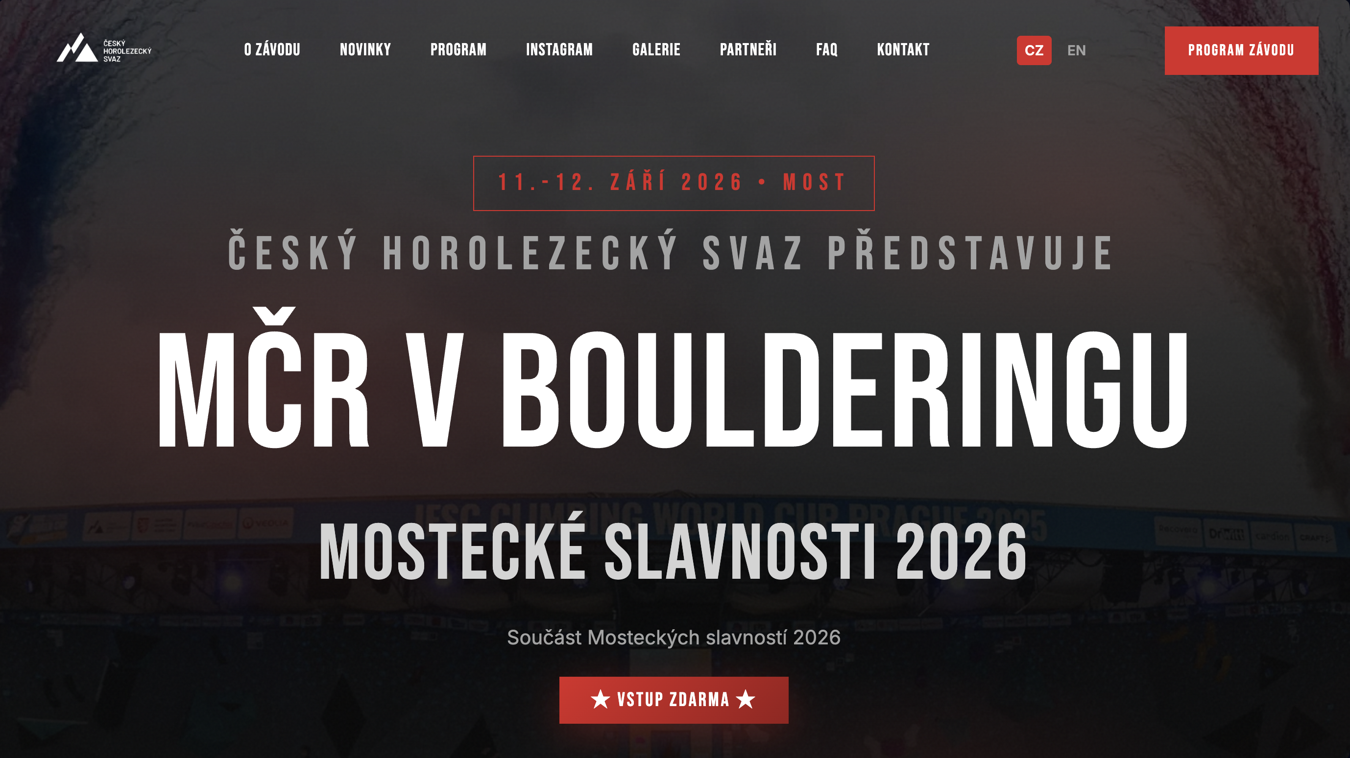 MČR Bouldering 2026